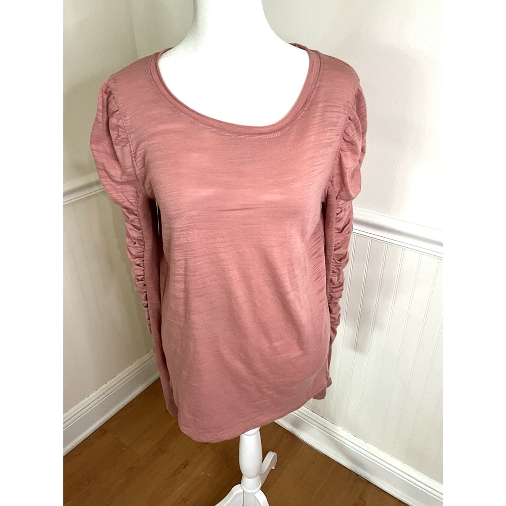 Free People We The Free Natasha Ruched Long Sleeves Top Women Size S NEW
